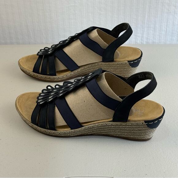 Rieker Wedge Heel Sandals Women’s Size 9.5 EUR 41 Slip On - Picture 8 of 12